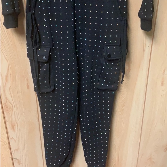 Akira Rhinestone Jumpsuit (New/Never worn) - Picture 3 of 8